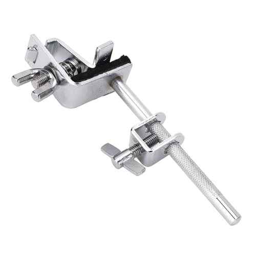 Abrazadera para cowbell, con mandíbulas de acción paralela de acero inoxidable para montaje en aro de bombo, soporte ajustable para cowbell con fuerte fuerza de sujeción para bloques Jam y pandereta miniatura 6