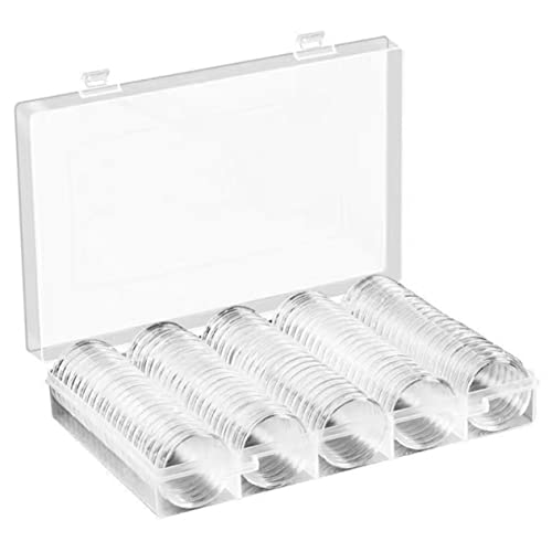 Cajas para monedas VILLCASE pack 100 piezas transparentes miniatura 1