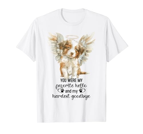 Border Collie - Alas conmemorativas con diseño de pata de ángel Camiseta
