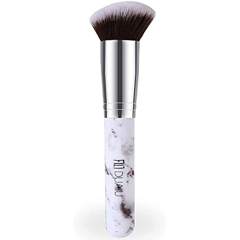 Foundation Brush DUAIU Angled Makeup Brushes Premium Kabuki Brushes Blusher Brush Perfect for Concealer Powder Face Blush Bronzer Blending Cream and Liquid Make Up With Dense Bristles Cover