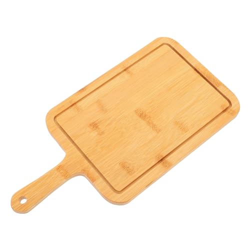 MUCKLILY 楠竹多機能ピザボード 厚さ 大型カッティングボード な滑らかエッジ 家用パン チーズ ステーキ用トレイ キッチンサービングプレー