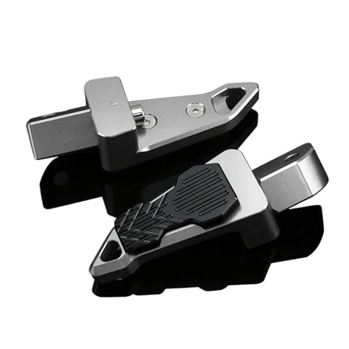 に適合する NVX155 X-MAX XMAX 300 250 改造滑り止めリアペダルペダルXMAX300 NMAX155オートバイアクセサリー フットペグ(銀色)