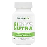 NaturesPlus GI Nutra Total Digestive Wellness - Probiotics Supplement with Prebiotics, Digestive Enzymes, Glutamine, Calcium - Gut, Bloating - Vegetarian, Gluten Free - 90 Tablets