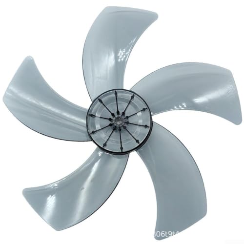 Upluxmira Bajo ruido fuerte flujo de aire 5 piezas de repuesto para ventiladores, color gris, 350 mm, resistente como plástico, repuesto para ventiladores eléctricos de pared, mesa y suelo