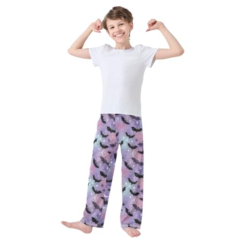 Pajama Bottoms, Pajamas Long Pant Glitter Neon Bats Lounge Wear Casual Sleep Pants Soft Pjs Sleepwear3