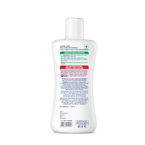 Chicco Baby Moments Gentle Body Wash And Shampoo For Rich Moisturised Skin & Soft Hair 200ml