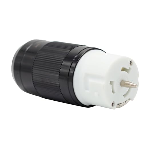 jebyltd Conector De Generador Bloqueo Giratorio 50 Amperios Enchufe Cable Alimentación Adecuado para Aplicaciones Respaldo Autocaravanas Suministro Remolque 125V/250V