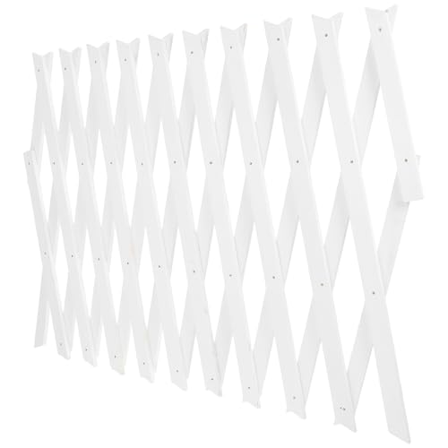Treillis mural en bois blanc réglable POPETPOP panneau de clôture extérieur - 2