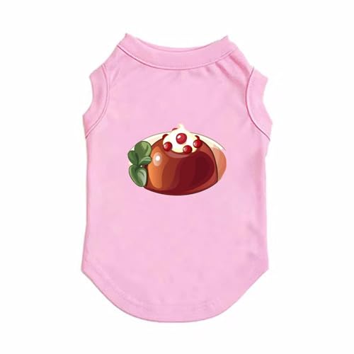 CNJKS ピンク 犬服 可愛い オシャレ 柔らかい 防寒着 女の子 男の子 猫服 プレゼント 脱着簡単 お散歩 お出かけ Tシャツ ドッグウェアベスト 2XL 通気性柔らかさ 中型犬 小型犬適し小型犬 ドッグウェア