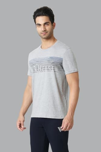 Van Heusen Men's Cotton Regular Fit Athleisure Crew Neck T-Shirt - Short Sleeve, Printed