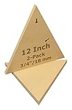Studio Papilia 3/4" Thick MDF Triangle, 12 inches 2-Pack | Smooth Unfinished Wooden Shape | Art Pane