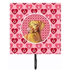 4.25 x 7 in. Vizsla Valentines Love and Hearts Leash Or Key Holder