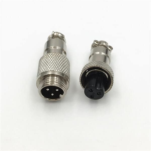 GX12 3 Pin Male Plug to Female Plug Butt Joint Connector Straight Cable Plug 5sets