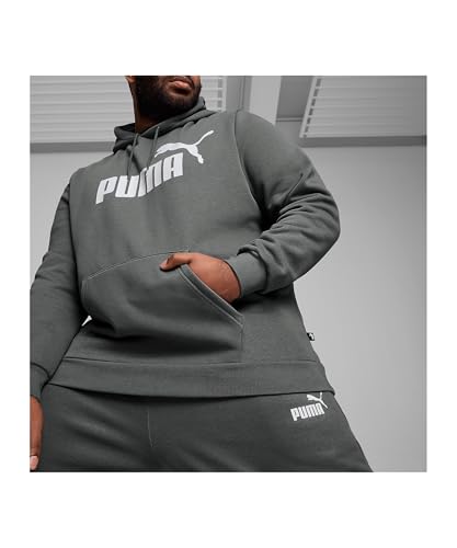 Image of Puma Cotton Men Ess Big Logo Hooded Neck Hoodie Fl (S) Mineral