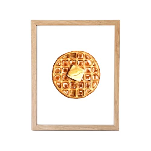 Watercolor Waffle Art Print, Wall Art for Home, Breakfast Food