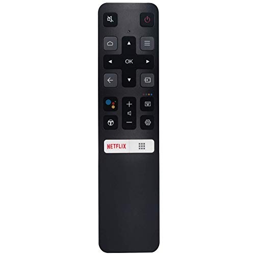 MIRACLES IN HAND Voice Remote Compatible for TCL 4K Smart LED TV Remote Model:RC802V FMR1 CNC ID:C-22904 (Google Assistant Working & Voice Control & Netflix Function) (Black)