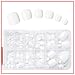 LuckForever 168pc Press on Toenails Women Fake Toe Nails with Glue Tabs, White Fake Toenails Press on Nails Short Square Acrylic Toe Nail Tips Glue on Toenails False Artificial Toe Nails Press ons