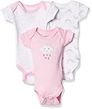 Luvable Friends Baby Preemie Bodysuit, 3 Pack, Girl Cloud