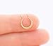 Fake Septum Ring Clip on Wrapped Gold 18g Nose Cuff Non Pierced Jewelry Faux Piercing