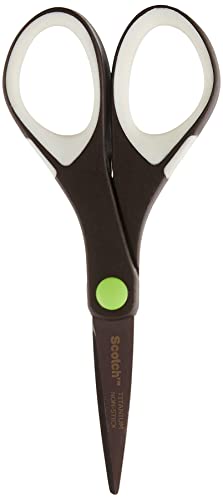 Scotch 6" Precision Ultra Edge Titanium Non-Stick Scissors, Ideal For Fabric, Crafts, Cardstock And Photos (1466Tuns-Mix) #TOP1