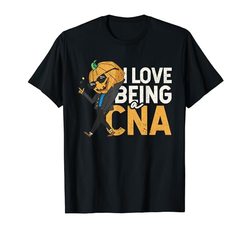 I Love Being A Cna Pumpkin Autumn Halloween Fall Leaves Camiseta