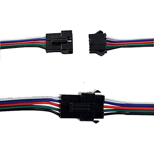 UNIVERSAL HUB 4 pin Male & Female 4 wire JST Connector Cable Lock Type for LED Lights DIY Projects PAIR OF 10-image-34