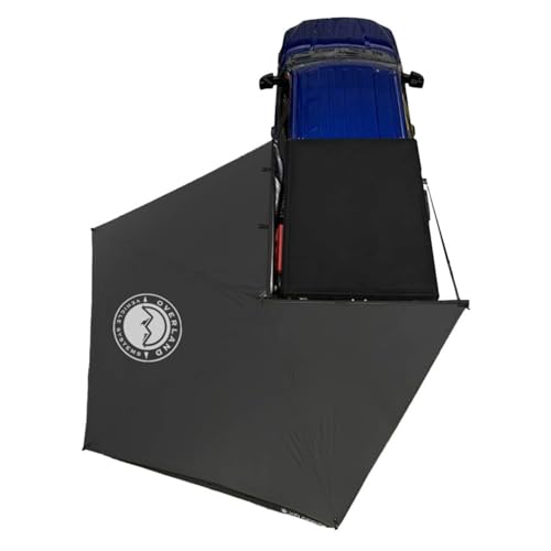 Overland Vehicle Systems - XD Nomadic 270 LT - Awning w/Lights Driver Side Black Trim w/Black Travel Bag
