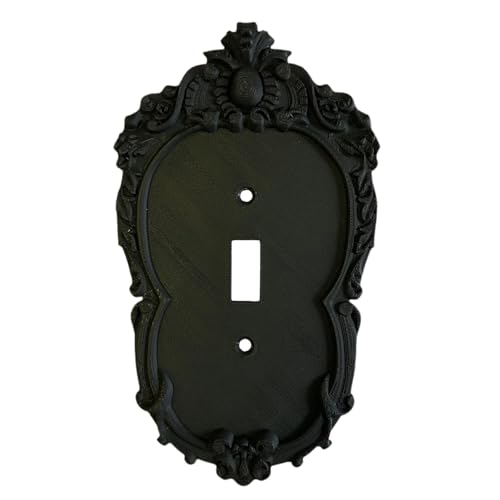 Placa de pared para interruptor de luz negro retro ideal para salón y pasillos de diseño