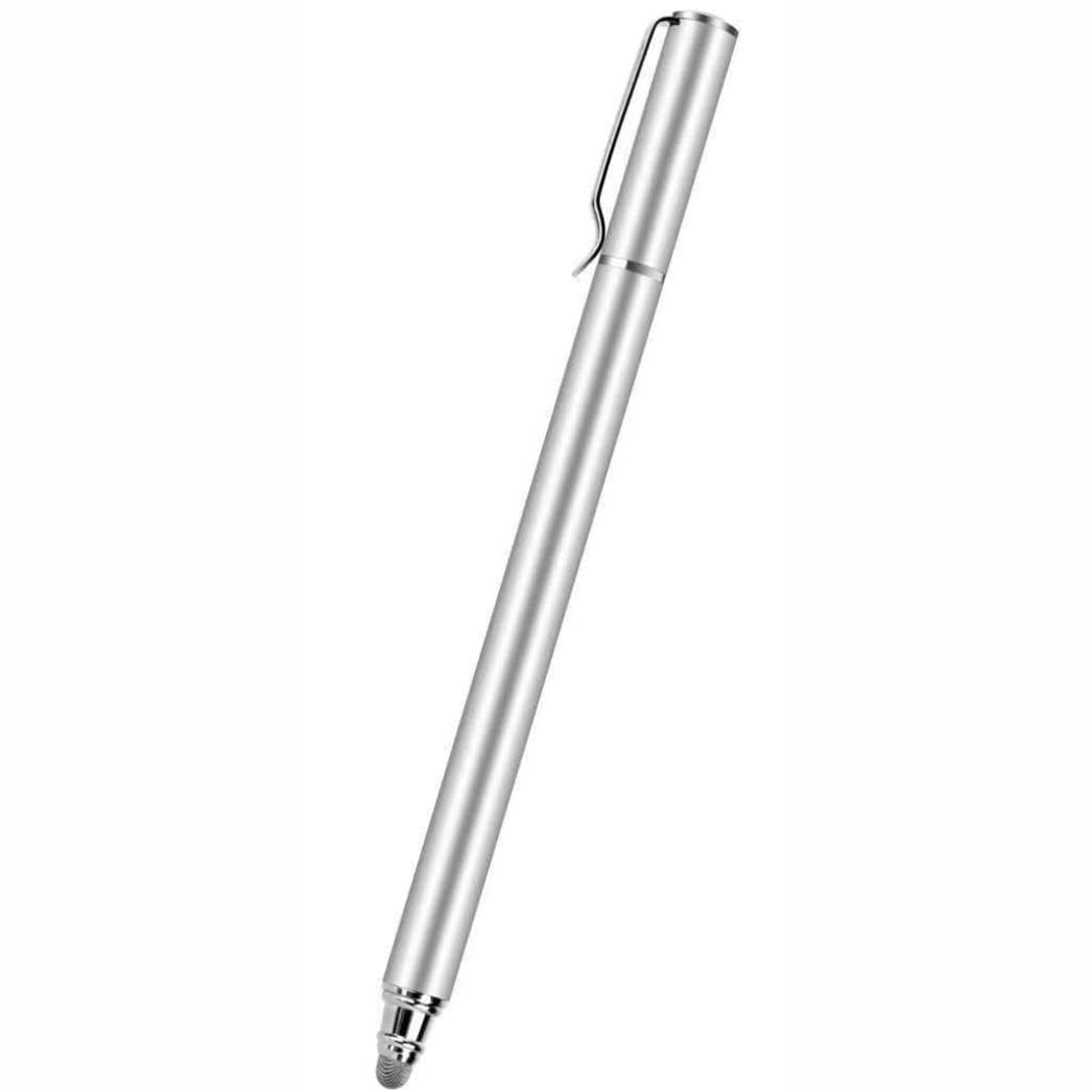 Stylus Touch Screen Pen Fiber Tip Compatible with Samsung Galaxy Tab A9/A9 Plus, Aluminum Lightweight Silver Color