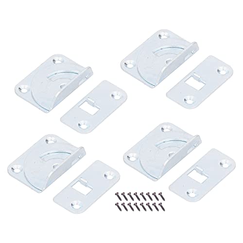 Soporte de riel de cama de 4 Uds., accesorios de riel de cama de acero inoxidable resistentes para reposapiés de marco de cama