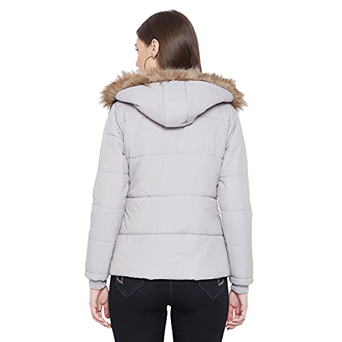 Image of VERO AMORE Women's Black winter wear full sleeve solid parka Jacket-2175A