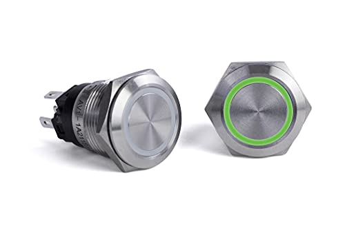 Interrupteur à bouton-poussoir Sierra AV10040G pour remplacer bouton défectueux halo vert