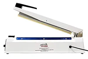 ZEGEL Packing Sealing Machine Plastic Packaging 12 Inch Packing Machines Sealing Machine Plastic Hand Hand Table Top Pouch Heat Sealer (12 Inch) Molded Iron Body