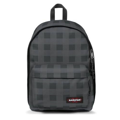Image of EASTPAK Out Of Office - 31L Backpack with Dual Compartments, 14-inch Laptop Tablet Sleeve, Utility Pocket, Bottle Holder, Checker Dark Grey