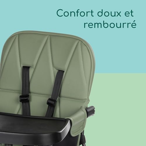 Bebeconfort Lily chaise haute pour bébé à 9 à 15 kg pliage ultra compact légère 4 kg facile à nettoyer confort rembourré pliage facile d’une seule main Mineral - vue 6