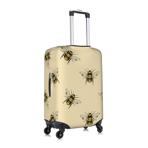 Honey Bee Print Travel Elastic Suitcase Luggage Baggage Cover Protector, Washable And Anti-Scratch3