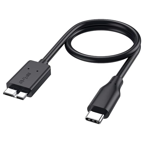 Image of Micro B To USB C External Hard Disk Drive USB Cable HDD USB Cable (30CM) USB 3.1 /10 Gbps (TYPE C TO MICRO B)