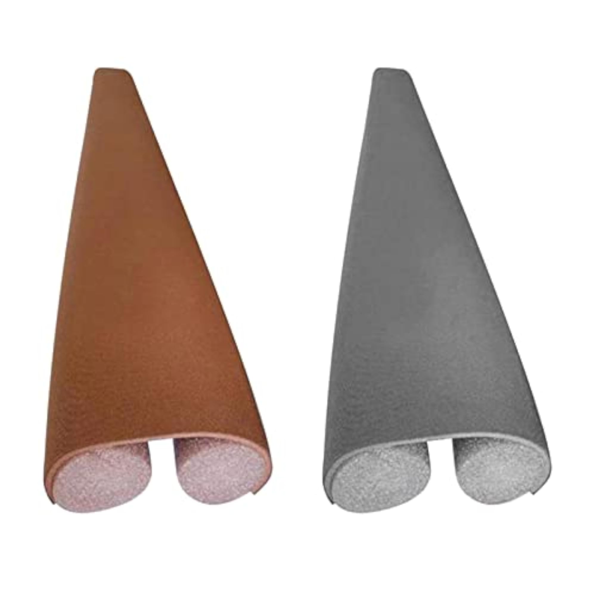2pcs Door Bottom Seal Strip Draught Excluder Draft Stopper Gray Brown