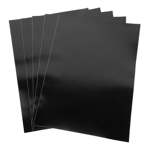 CHILDWEET 5 Sheets Sheets Soft Magnetic Film Flexible Magnets Adhesive Magnetic Sheets Black Magnet Sheet Flexible Magnetic Paper Sticky Magnets DIY Supple Magnets Sticky Magnetic Rubber