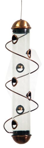 Bird Quest SBF3C 17" Spiral Seed Bird Feeder - Copper