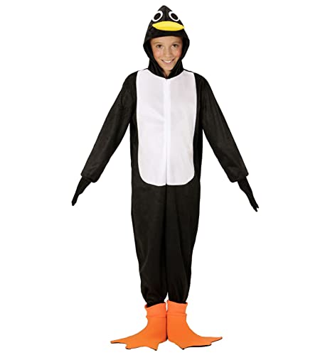 W WIDMANN MILANO Party Fashion - Costume enfant pingouin, combinaison avec capuche, pôle Sud, Antarctique, Carnaval