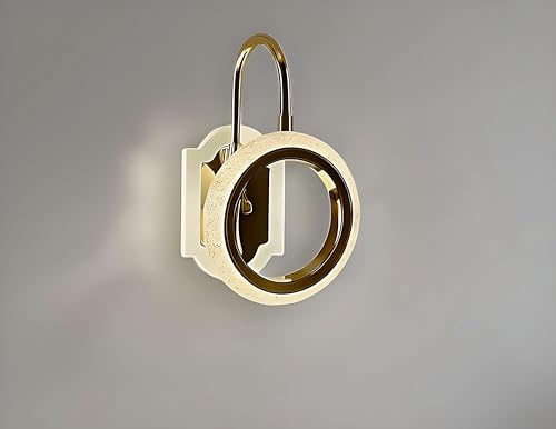Image of FILLISKA Luxurious Acrylic Crystal Wall Lamp with Adjustable Colour Changing Function, Elegant Finish (FrenchGold-61282LND)(1 Year Warranty)