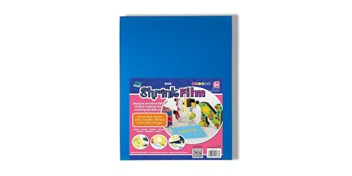 Image of Grafix Shrink Film, Blue Opaque, 8.5 x 11 in, Pack of 50