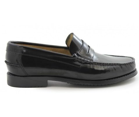 Benavente Zapato MOCASÍN Marca Piel Antifaz Piso Goma CASTAÑA