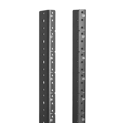 OCEANHUG 2 PCS 8U Rack Rails Kit for Wooden Studio Cabinets application 19 Rack Rails Vertical or Horizontal Mount for AV Sound Recording Network Equipment Installation