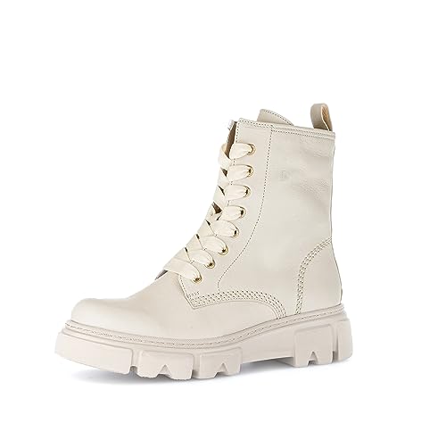 Gabor Damen Combat Boots, Frauen Stiefeletten,Wechselfußbett,Best Fitting,Stiefel,Bootee,Booties,halbstiefel,Panna (Panna),38.5 EU / 5.5 UK