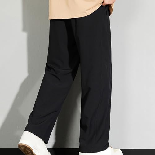 Mens Pants Casual Big and Tall Drawstring Elastic Waist Pant Loose Fit Lightweight Breathable Comfy Summer Beach Pant3