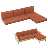 MuaMelop 7-Piece Patio Cushion Set for 4-Seat Sectional, Spice