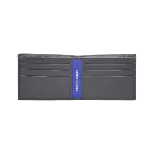 Image of Aeropostale Men's SLIMFOLD Wallet Tucson - Navy | Pebbled Leather | Formal & Minimalist Carry | Ideal for Gifting