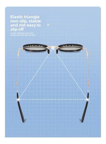 Image of CBEX Adjustable Tint Round Sunglasses for Unisex, 1-9 Gear Adjustable Polarization with ND Filter Stylish Sunglasses